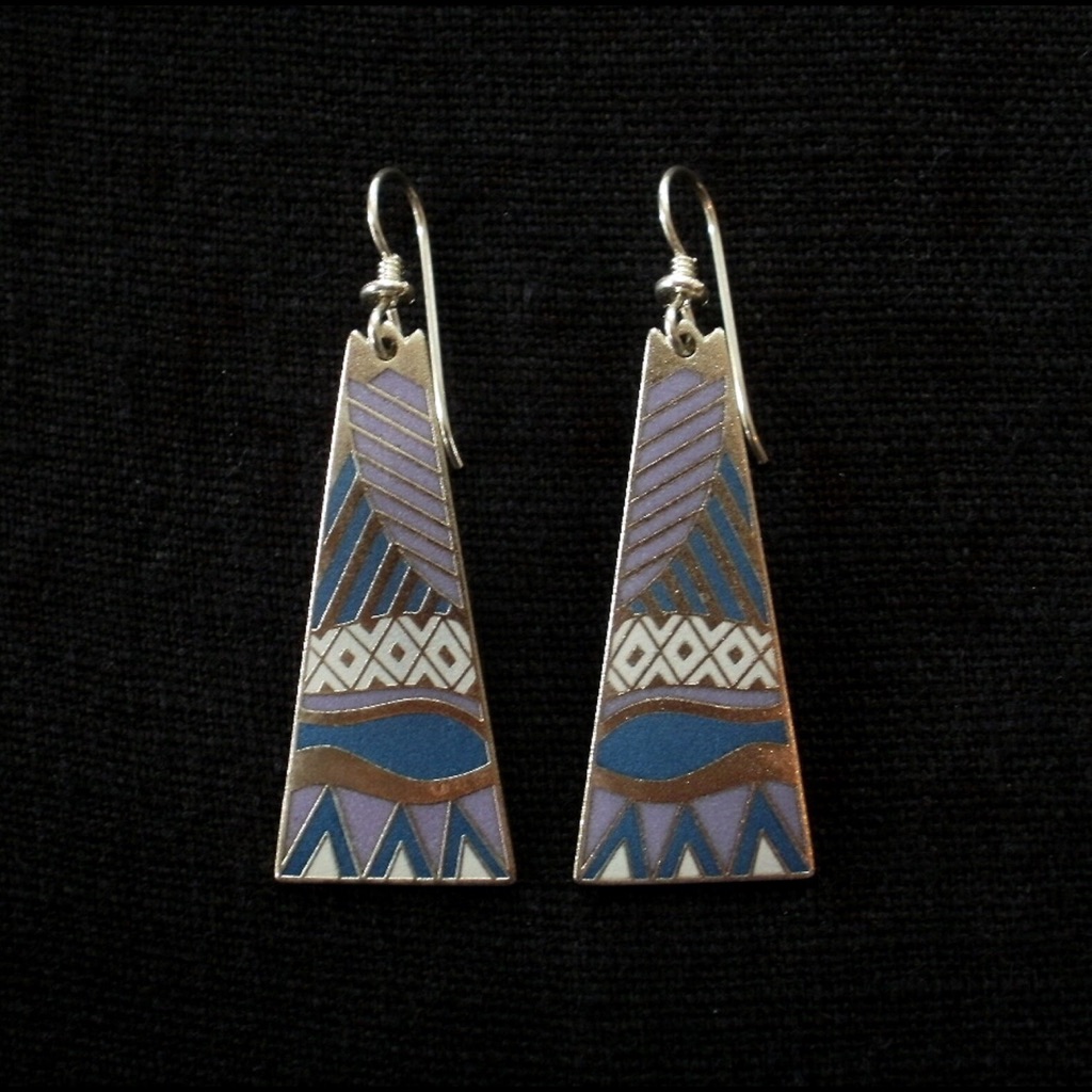 Vintage Laurel Burch Earrings - Rare Color Combo